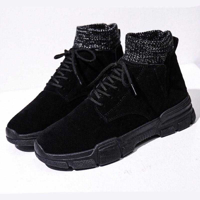 Casual Sports Shoes Men's New Winter Men's Round Shoe Boots High Help Martin Boots Thicken Warm Casual Men's Workwear Boots