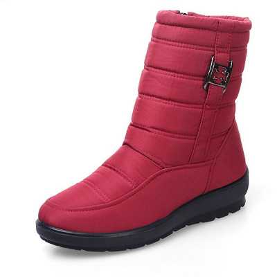 Waterproof Flexible Woman Boots High Quality Ankle Boots Warm Fur Inside Snow Boots Winter Shoes Woman