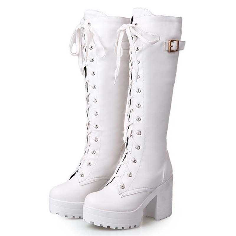 Women Boots Shoes Sexy High Heels Boots Woman Platform Winter Women's Shoes Fur Snow Fashion Warm Footwear Plus Size Botas