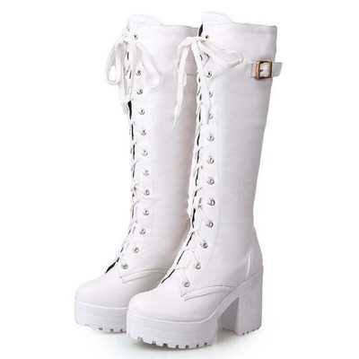 Women Boots Shoes Sexy High Heels Boots Woman Platform Winter Women's Shoes Fur Snow Fashion Warm Footwear Plus Size Botas