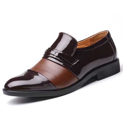2021 New Vintage Spring Autumn Men Leather Shoes Round Toe Business Men Dress Shoes Wear resisting Male Shoes Slip on
