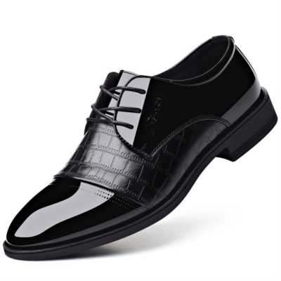Big Size Men Dress Shoes Quality Men Formal Shoe Lace Up Men Business Oxford Shoes Brand Men Wedding Pointy Shoes 38 44