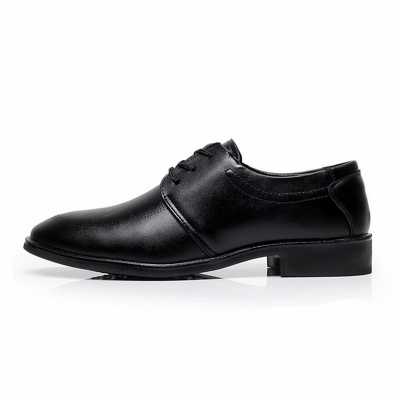 2021 Vintage Spring Autumn Men Leather Shoes Round Toe Business Men Dress Shoes Breathable Male Black Shoes Lace up