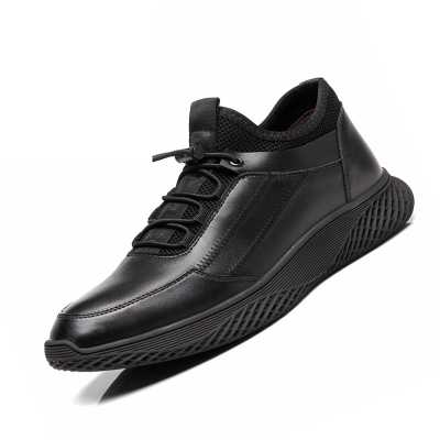 Men's Casual Leather Shoes Hot Sale Autumn Winter New Fashion Mens Black Sneaker Shoes Wholesale Slip on Loafers Shoes Flats