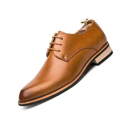 Men's Comfortable Fashion Genuine Leather Shoes Men Daily Business Casual Shoes Formal Lace up Men Dress Shoes Footwear