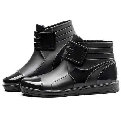 Short Rain Boots Men Low Rain Boots Non slip Car Wash Water Rubber Waterproof Trend Chef Men Shoes Water Boots Zapatos De Hombre