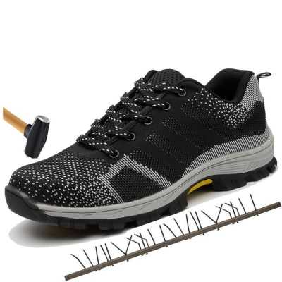 Summer Men's Breathable Steel Toe Cap Protective Work Safety Shoes Boots Men Puncture Proof Indestructible Shoes